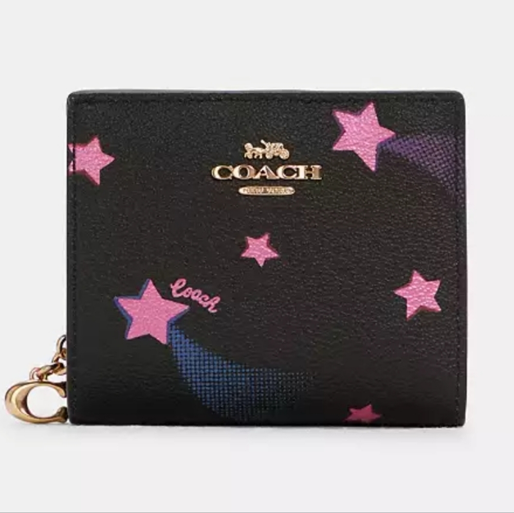 Coach Black and Pink  Disco Star Wallet